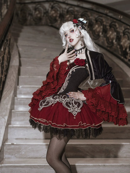 Letters from Unknown Star - Blood Feast - Gothic Lolita JSK Suit Daily Goth Dress