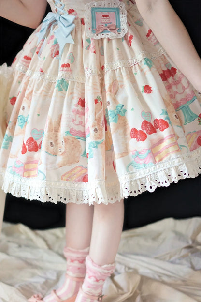 Dark Star Island - Honey Bunny Cake - Sweet Lolita JSK/OP/Strap SK/Shirt