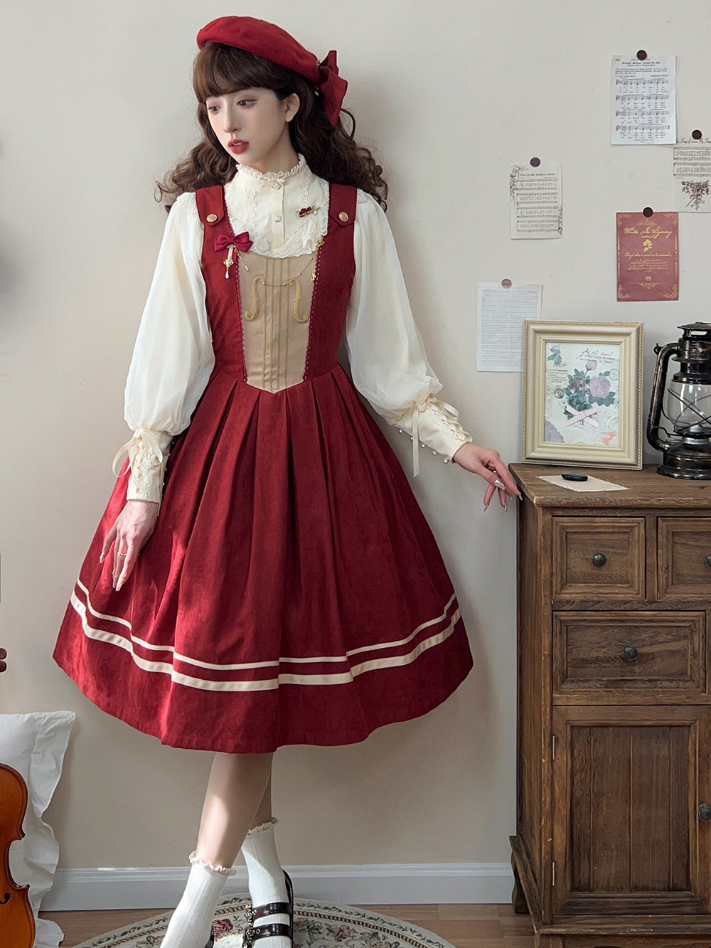 Miss Point - Customized Lolita Jumper Dress - Elegant College Lolita JSK