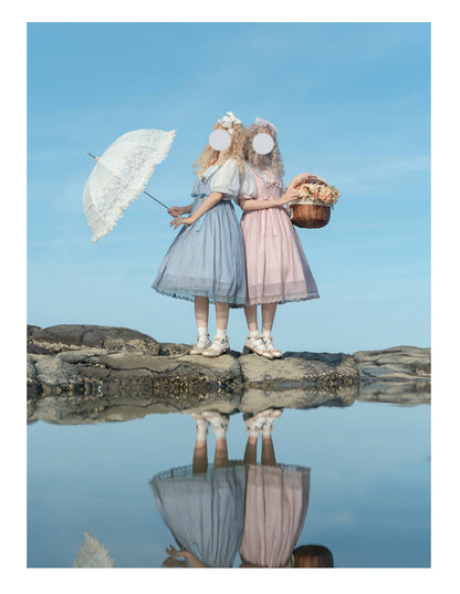 EESSILY - Afternoon Courtryard - Kawaii Lolita Summer Embroidery OP
