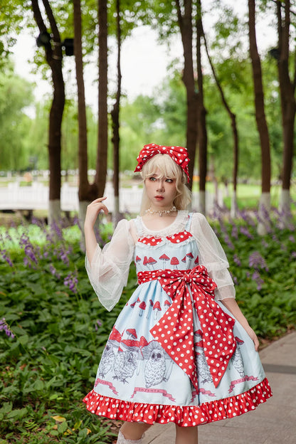 Infanta - Mushroom - Sweet Lolita JSK Dress Printing Dress Short Sleeve Shirt