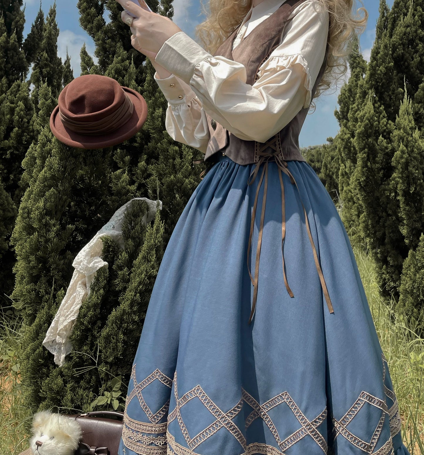 Yuan Su - Elegant  Solid Color Lolita SK