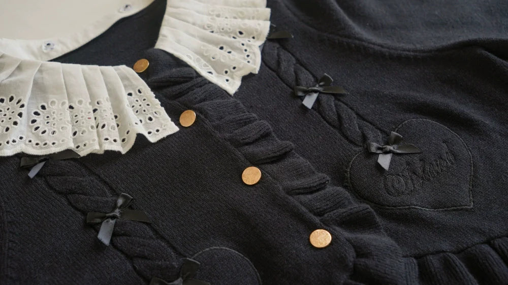 Dark Star Island - Sugar Frost - Sweet Lolita Cardigan Knit Embroidered Sweater