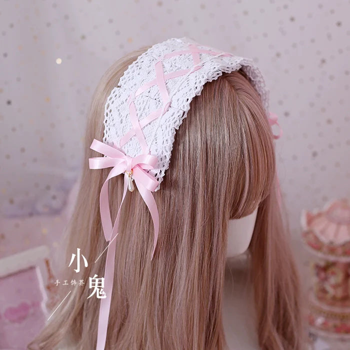 Xiaogui - Japanese Style Sweet Lolita Lace Headband Multicolors