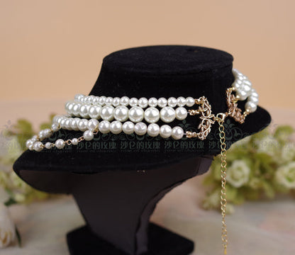 Rose of Sharon - Baroque Layered Pearl Lolita Necklace