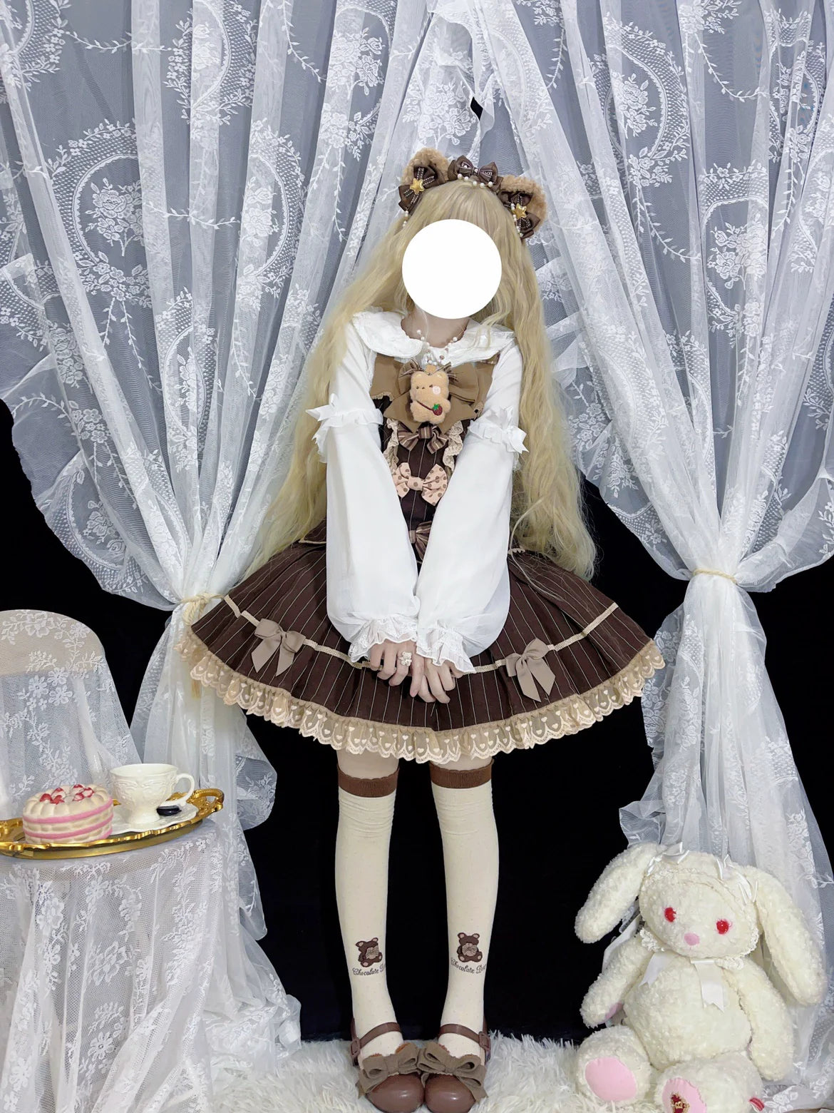 DMFS Lolita - Sweet Lolita Blouse Double-layered Puff Sleeves Lolita Shirt