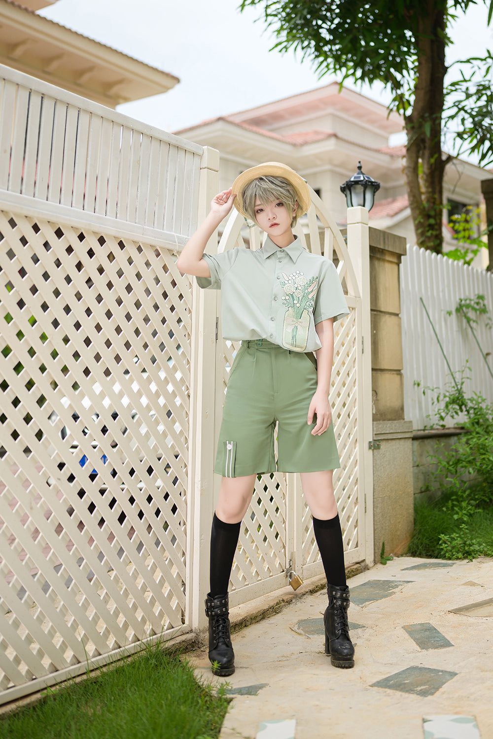 Princess Chronicles - Limited Flowering Time - Ouji Lolita Green Prince Shorts