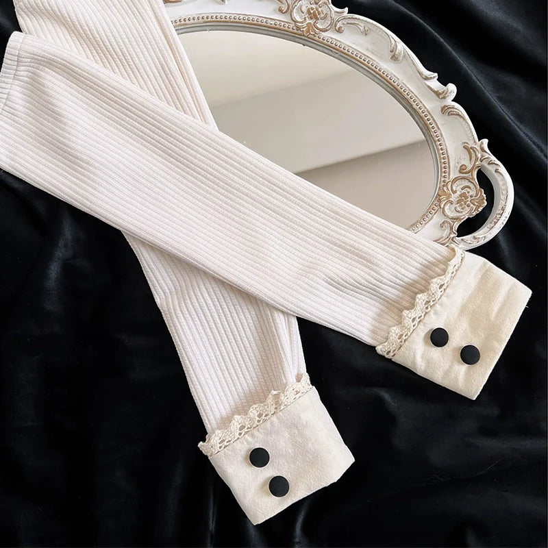 With PUJI - Kiss Kiss - Vintage Lolita OP Dress Maid Lolita Apron Dress