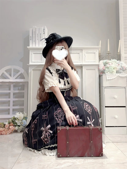 Uncle's Workshop - Secret Key - Classic Lolita Dress Suit, Key Print
