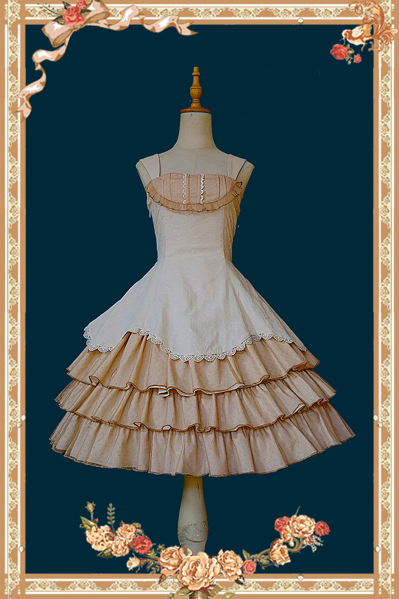 Infanta - Waltz - Classic Lolita JSK Tiered Dress with Bunny Ear Blouse