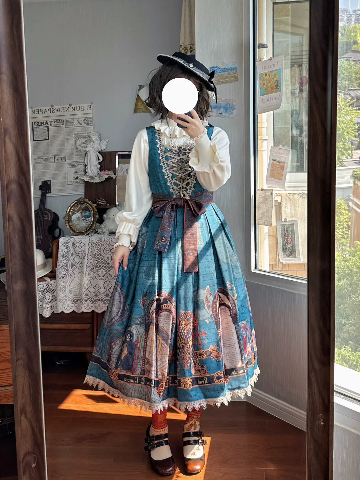 Forest Fluorescent Carps - Sweet Lolita Sweater Autumn and Winter Lolita Inner Wear