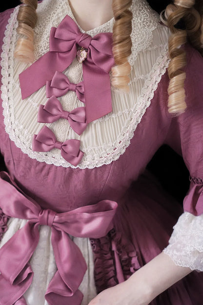 Miss Point - Lilyka Garden - Classic Lolita OP Dress Set Elegant Floral Wall Princess Sleeve