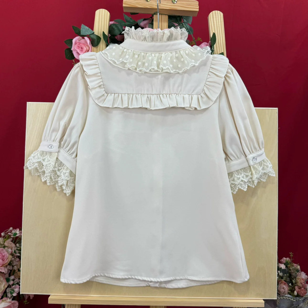 DMFS Lolita - Summer End - Lace Stand-Up Collar Classic Lolita Blouse