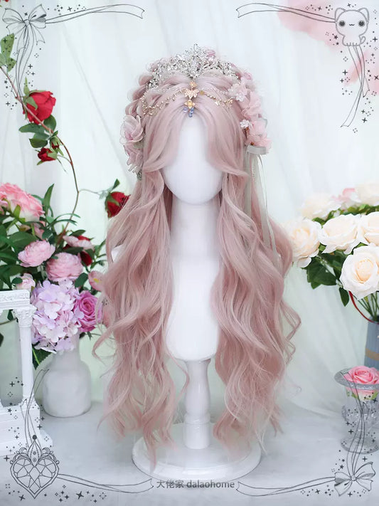 Dalao Home - Di - Daily Lolita Wig Long Curly Hair Figure-eight Bangs