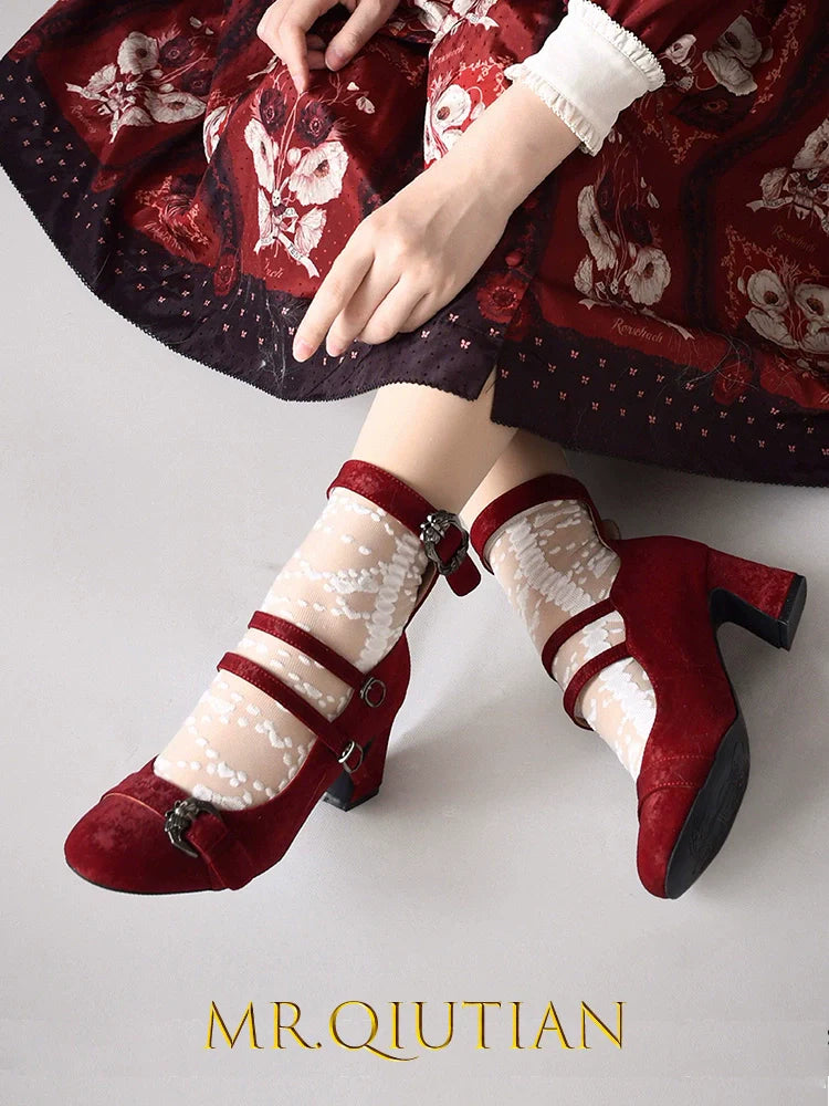 MR.Qiutian - Velia - Elegent Lolita Shoes CLA Thick Heel Shoes