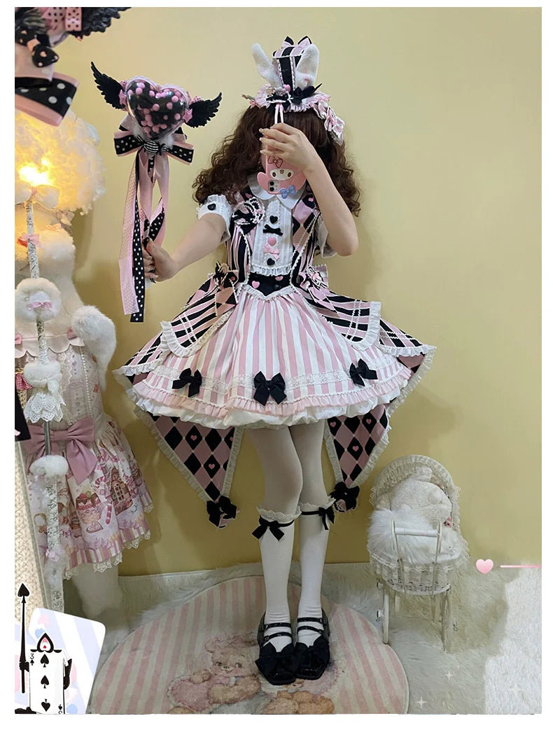 Sakurahime - Werid Theatre - Sweet Lolita Blackpink Stripe OP