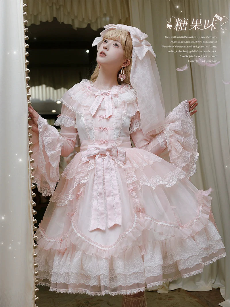 Mewroco - Candy Flavor - Gorgeous Sweet Lolita Dress, Lace & Petal Hem