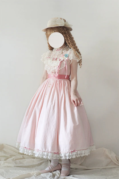 Uncle's Workshop - Fluttering Cherry Spring Strings - Cotton Sweet Lolita JSK Dress