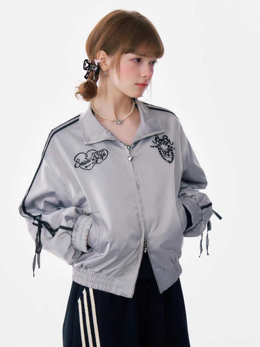 Retro sports style jacket【s0000010160】