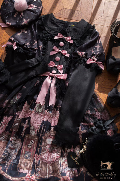 Uncle's Workshop - Missing Lamb Case - Gothic Lolita Dress Set with Sheep Prints