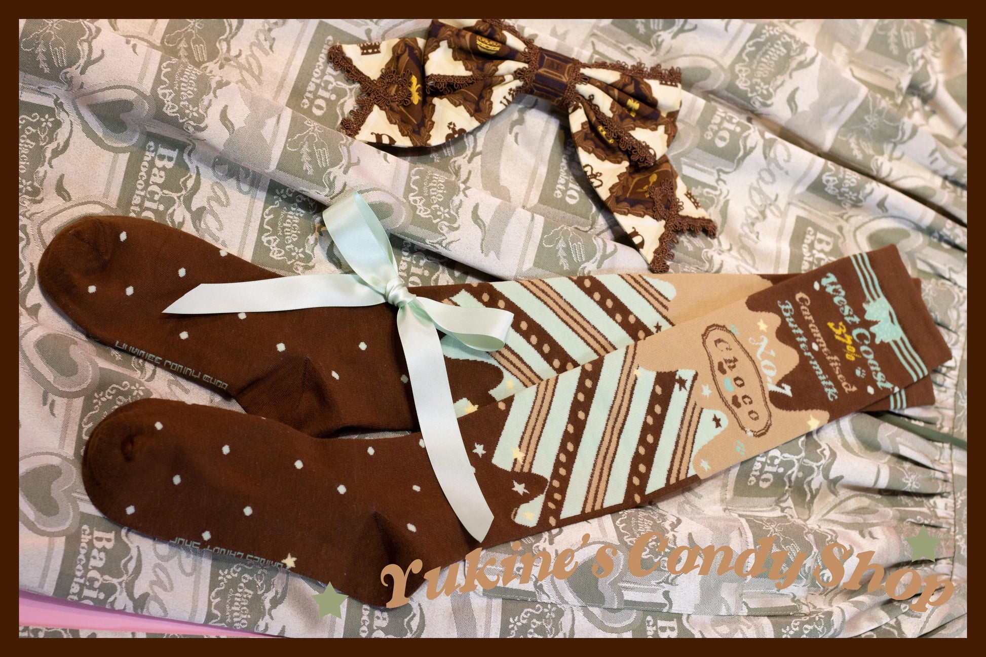 Yukines Box - Kawaii Lolita Chocolate Color Cotton Socks