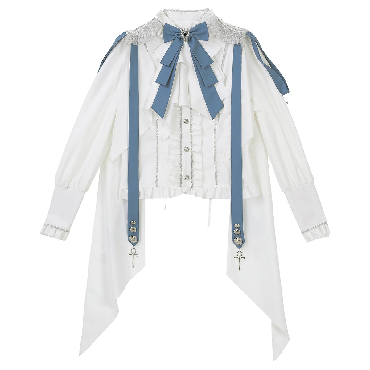 Designer's Gift - Luminous Cavalier - Military Lolita Skirt Set Long-Sleeved Shirt