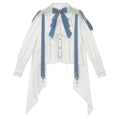 Designer's Gift - Luminous Cavalier - Military Lolita Skirt Set Long-Sleeved Shirt