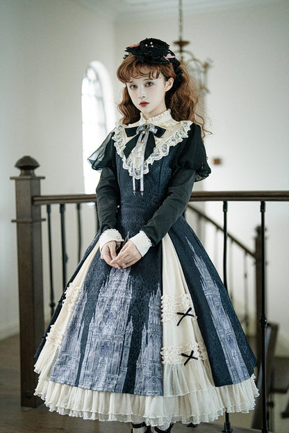 Letters from Unknown Star - Church Bell - Elegant Lolita OP Dress Long Sleeve Spring Autumn