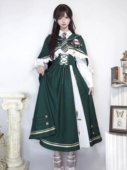 Letters from Unknown Star - Time Traveler - Winter Lolita Strap Skirt Long Sleeve Shirt