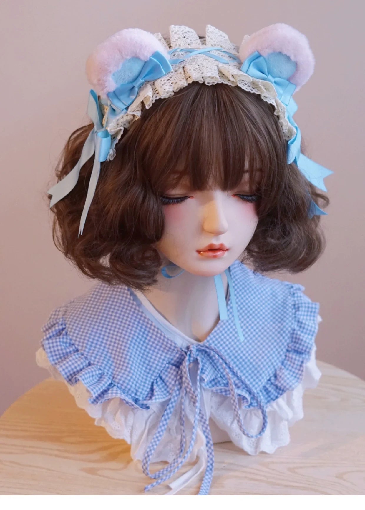 Besozealous - Handmade Lolita KC Animal Ear Coffee Hairband