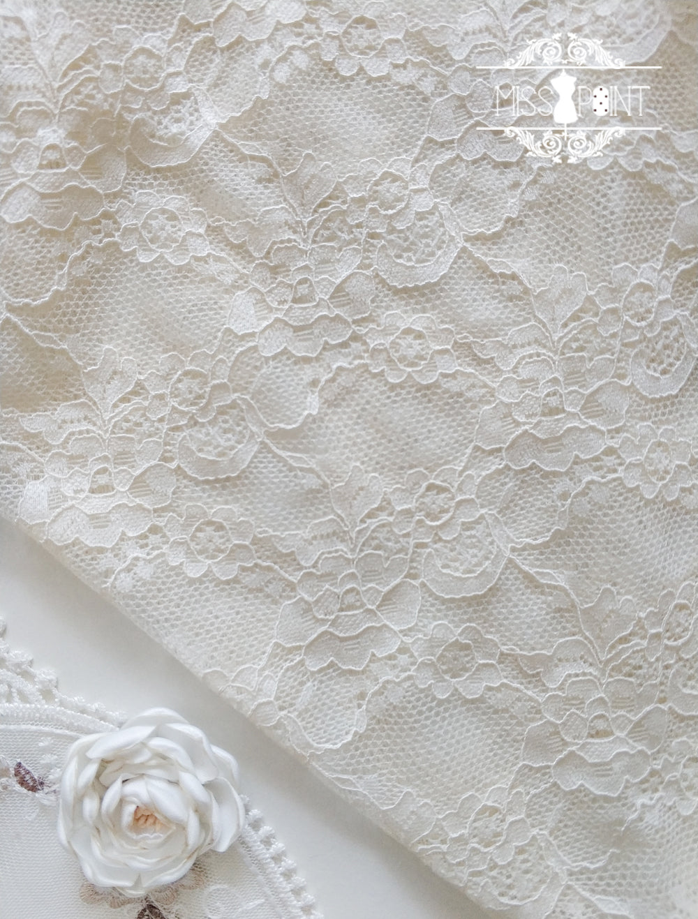 Miss point - Rose Silhouette - Lace Bow KC Lolita Accessories