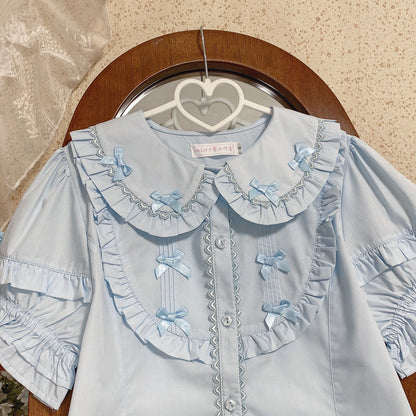 MIST - Creamy Condensed Milk - Kawaii Lolita Shirt Soft Girl Short-sleeved