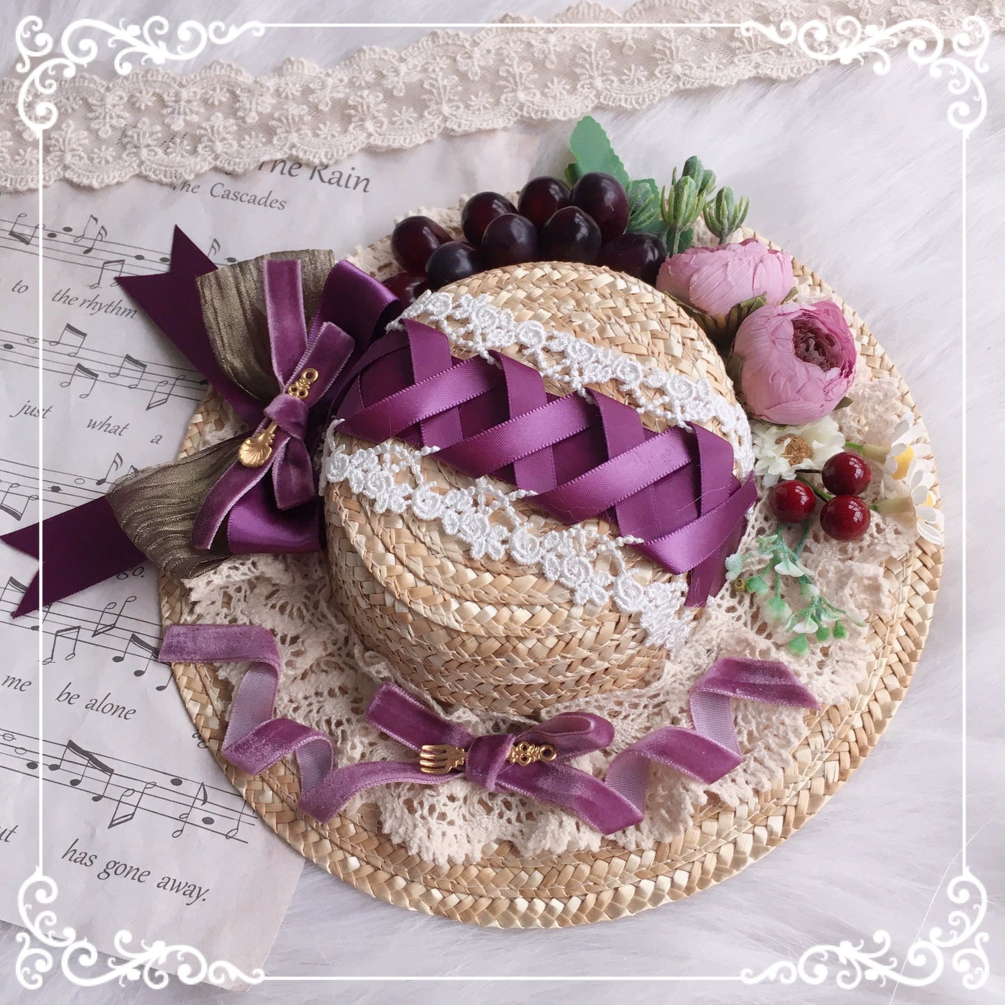 Chestnut Lolita - Louvre Vineyard Accessory Hairband Retro Lolita KC