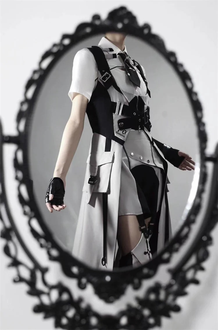 Letters from Unknown Star - Sky Core Record - Ouji Lolita Shorts Suits Short Sleeve Dress Set