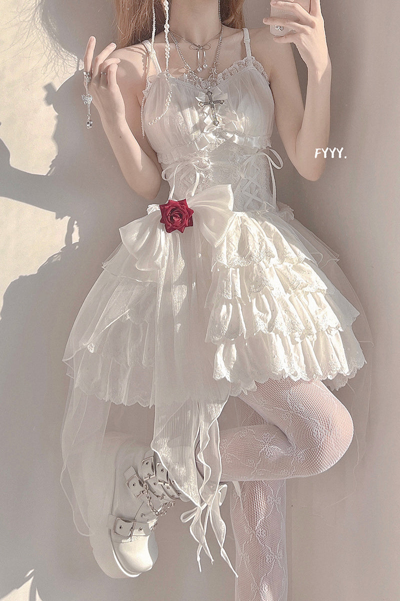Letters from Unknown Star - Little Rose - Summer Casual Lolita Fashion Dress Sexy JSK