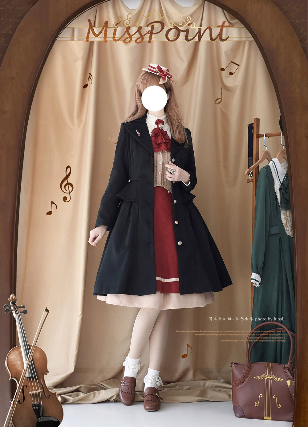 Miss Point - Golden Movement - Elegant Lolita Fishbone Skirt Customized