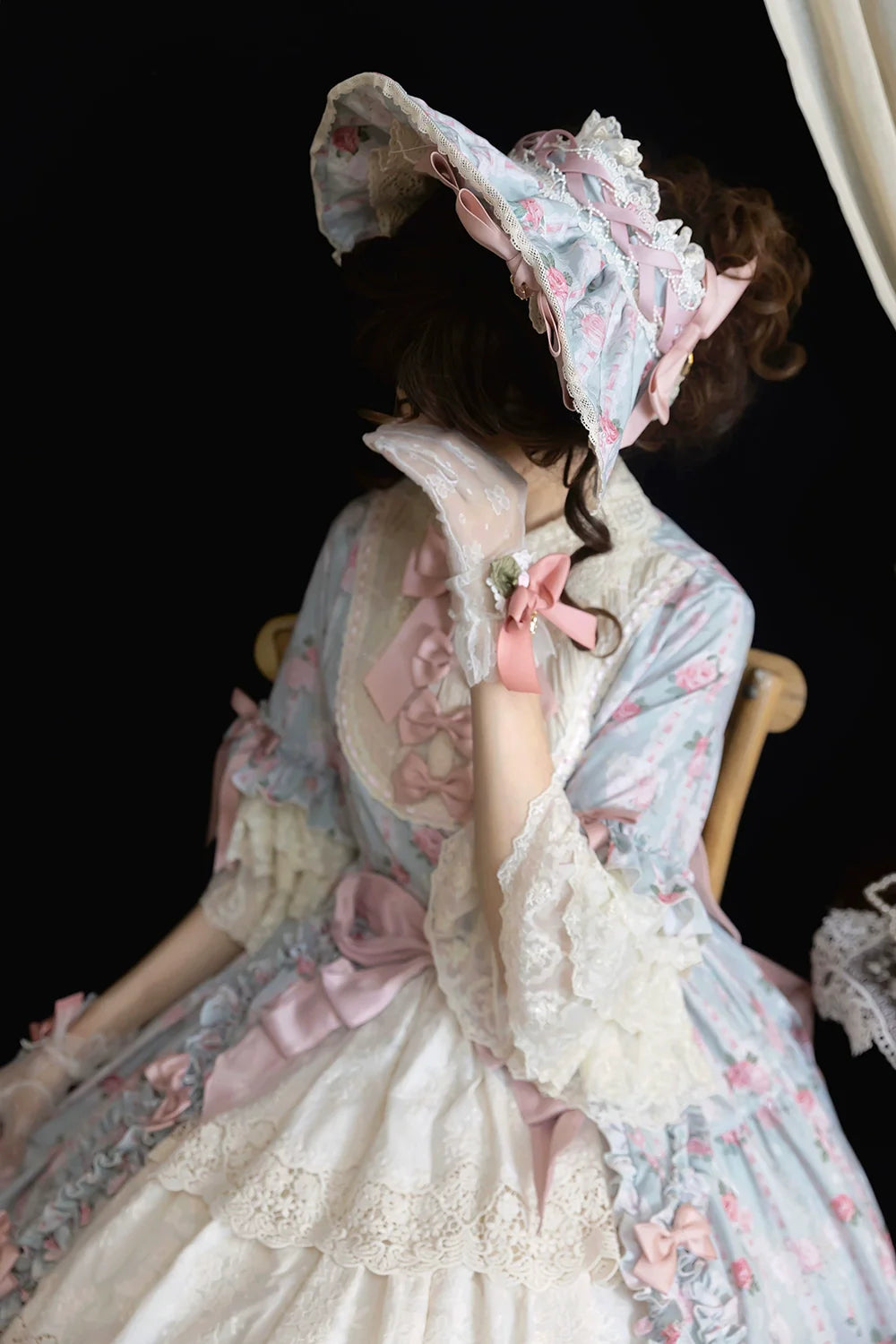 Miss Point - Lilyka Garden - Classic Lolita OP Dress Set Elegant Floral Wall Princess Sleeve