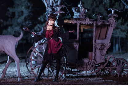 Mr. Yi's Steam Continent - Gothic Lolita Cardigan Long Sleeve Black Short Jacket