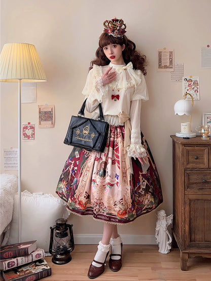 Miss Point - Kaleidoscope - Classical Lolita Shirt Dot Gauze Detachable Puff Sleeve Blouse Customized