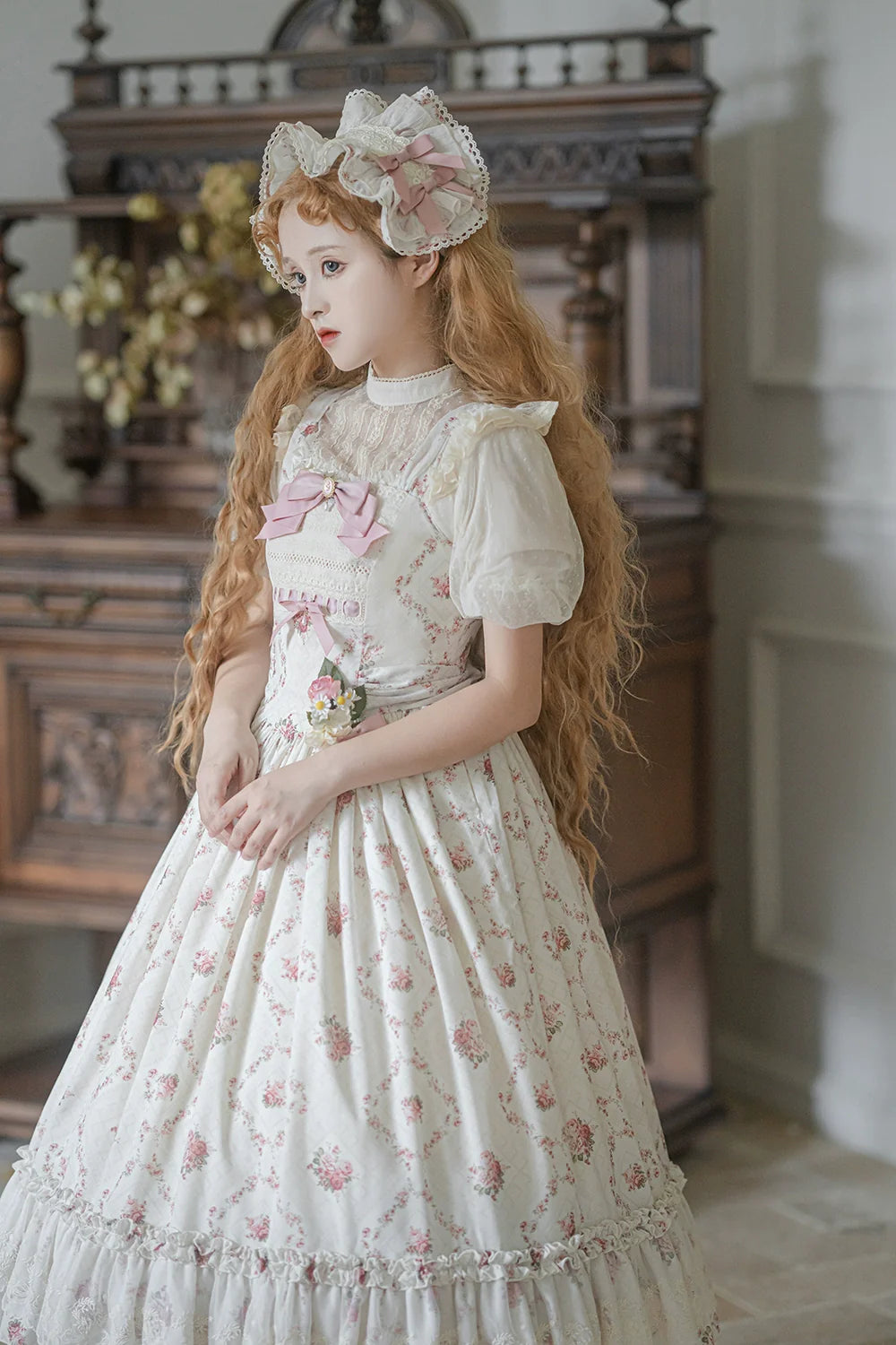 Miss Point - Kaleidoscope - Classical Lolita Shirt Dot Gauze Detachable Puff Sleeve Blouse Customized