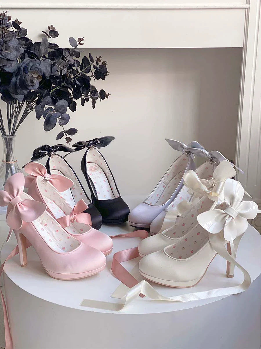 Pure Tea For Dream - Butterfly Specimen - Ballet Style Lolita Shoes Elegant Platform Lolita Heels