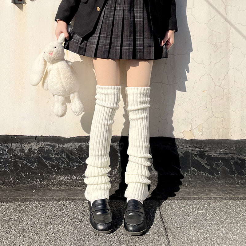 Hua Nai Cat - Winter Lolita Long Socks Knit Thigh-High Foot Covers