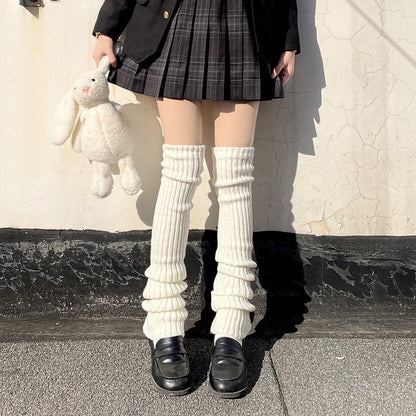 Hua Nai Cat - Winter Lolita Long Socks Knit Thigh-High Foot Covers