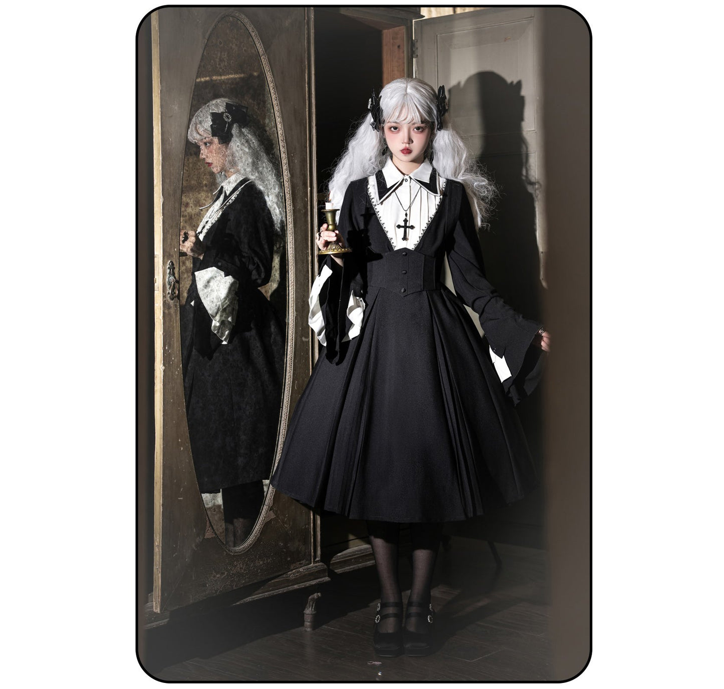 Susin Lolita - Cross Praise - Nun Style Gothic Lolita Dress and Blouse