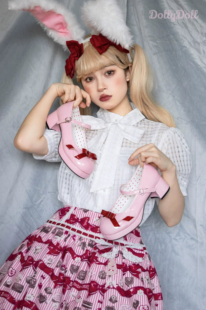Dolly Doll - Lovers' Gift - Round Toe Middle Heel Mary Jane Lolita Shoes