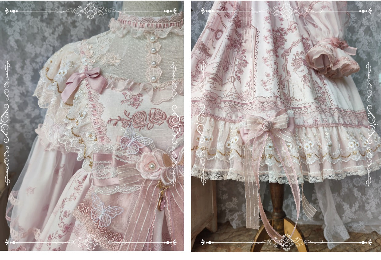 Garden Cat - Sunset Realm Lolita Bride Gorgeous OP FS