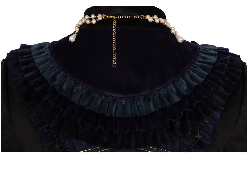 YingLuoFu - God Redemption - Retro Gothic OP, Printed Dress