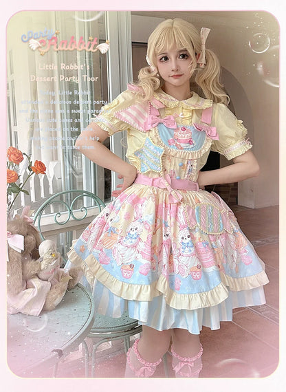 Mewroco - Party Bunny - Sweet Lolita Salopette Cute Daily Lolita Dress