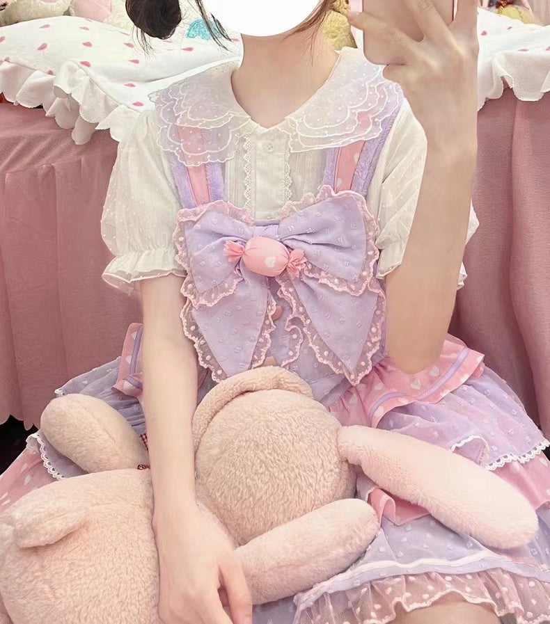 Yaya - Little Fluttershy - Multi-Colored Cotton Lolita Shirt