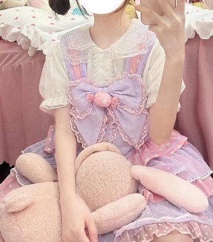 Yaya - Little Fluttershy - Multi-Colored Cotton Lolita Shirt